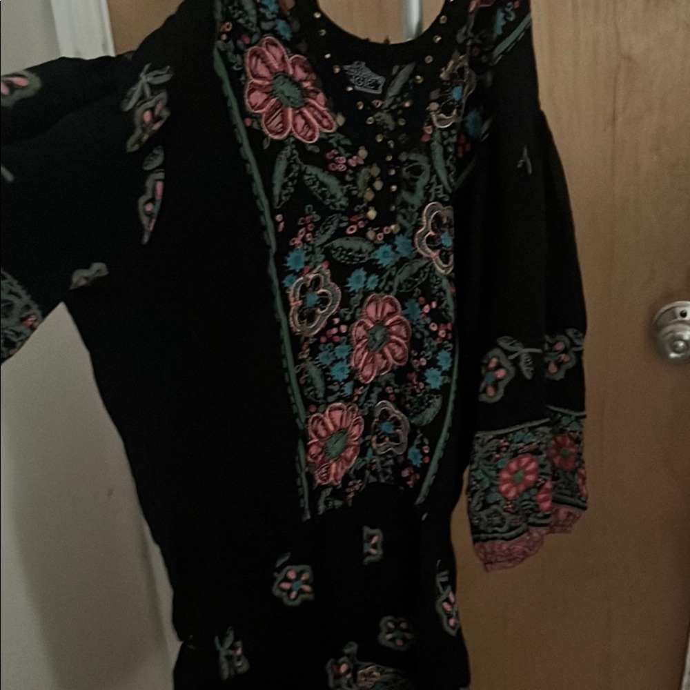 Angie Black Floral Dress